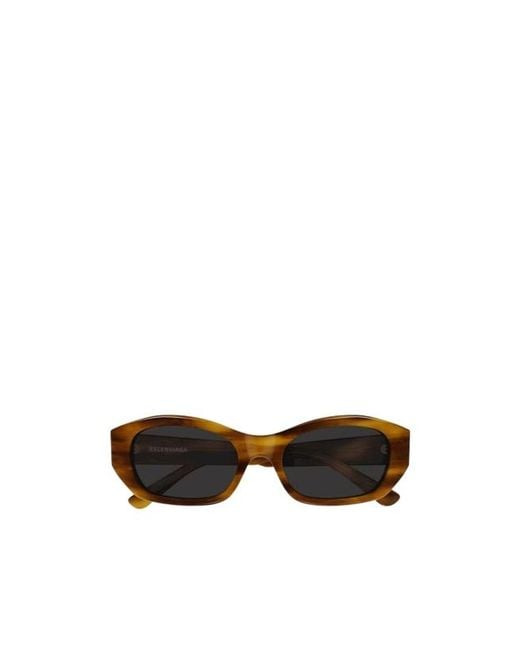 Balenciaga White Eyewear Oval Frame Sunglasses