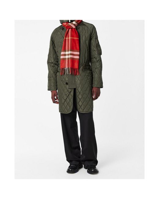 Burberry Red Plaid Cashmere Scarf