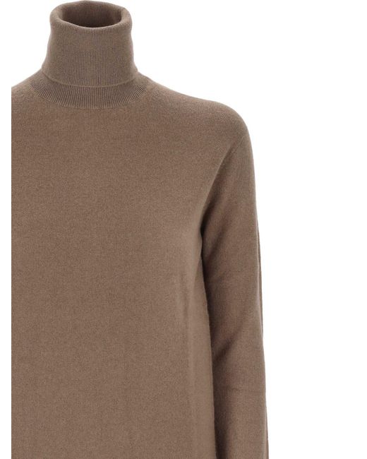 Joseph Brown Turtleneck Knit Dress