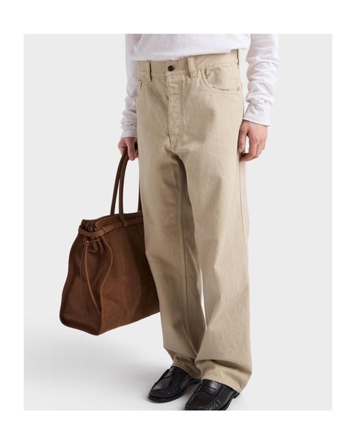 Prada Natural Five-Pocket Old Denim Jeans for men
