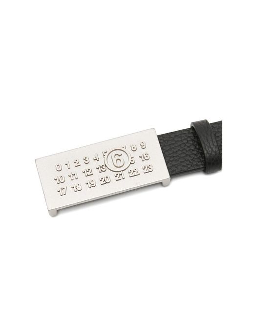 MM6 by Maison Margiela White Digital Logo Belt