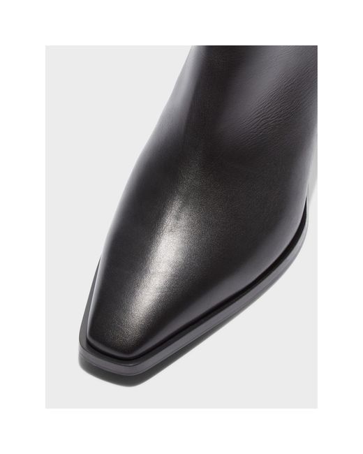 Aeyde Black Solid Color Ankle Heeled Boots