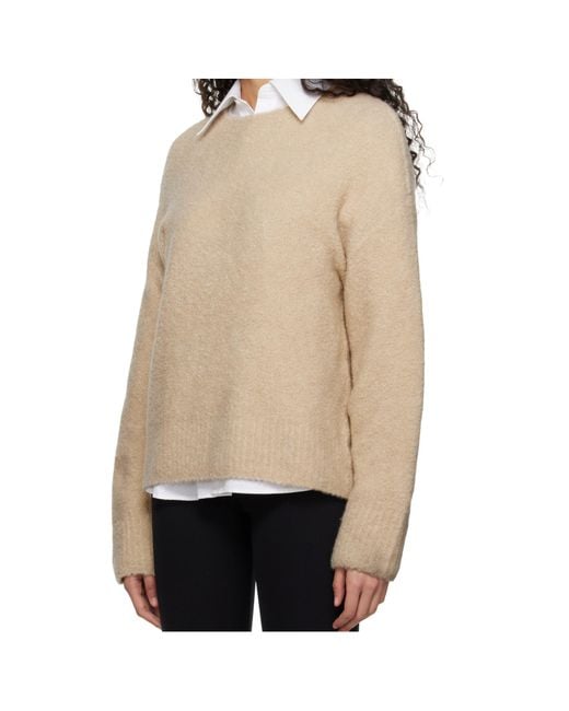 arch4 Natural Crew Neck Long Sleeve Sweater