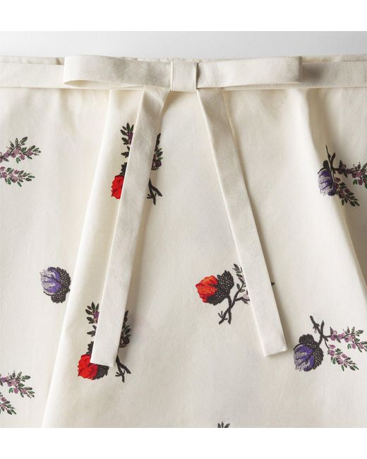 Dior White Mid-Length Belted Skirt