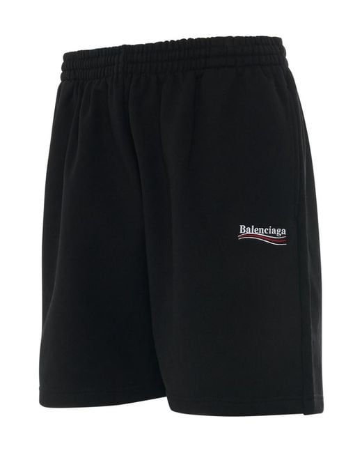 Balenciaga Political Campaign Sweat Shorts in Black for Men | Lyst