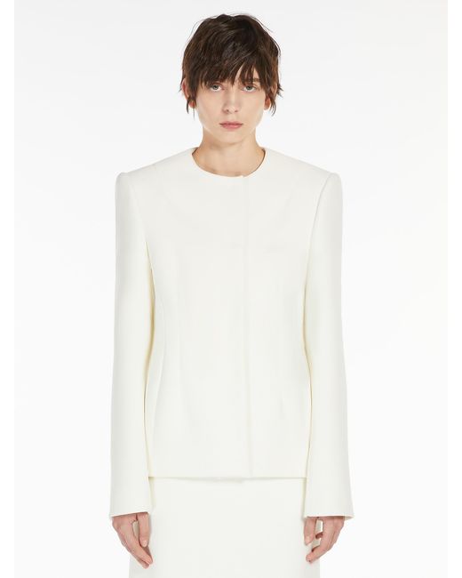 ジャケット SPORTMAX 'Aceri' jacket White ACERI Sportmax Aceri Long Sleeved Jacket in White | Lyst