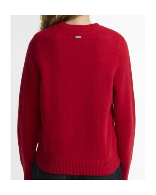Barbour Red Crew-Neck Pullover