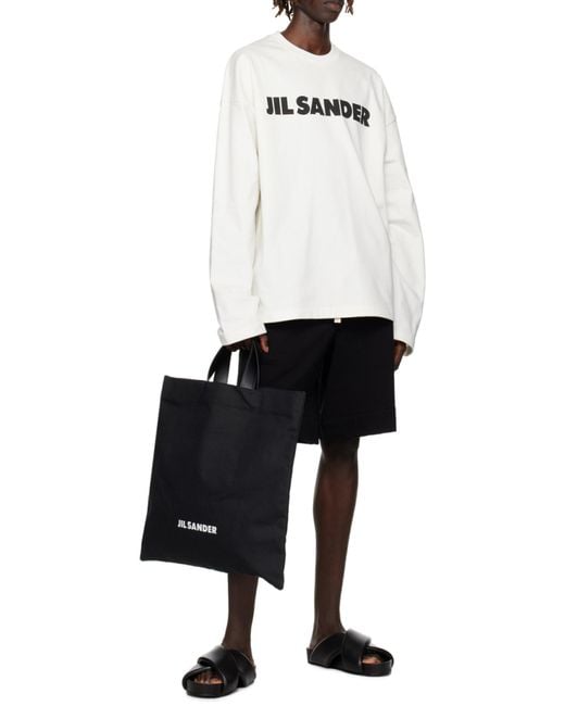 Jil Sander Black Crossover-Strap Padded Sandals for men