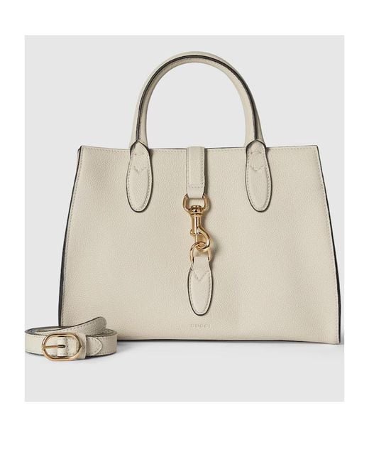 Gucci Natural Medium Shoulder Bag With Hooks And Buckles