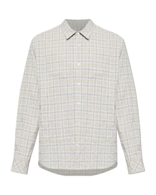 Samsøe & Samsøe White Checked Shirt for men