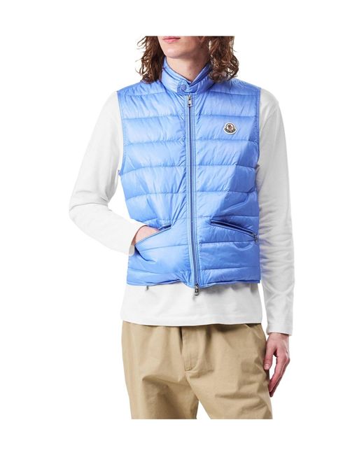 Moncler Blue Lightweight Warm Vest for men
