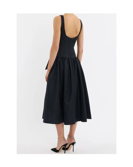 Rebecca Vallance Black Bow Narcissa Midi Dress