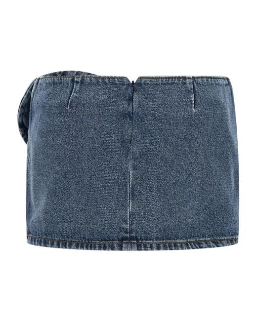 Magda Butrym Blue Denim Mini Skirt