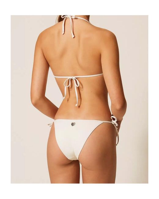 Twinset White Embroidered Bikini Top