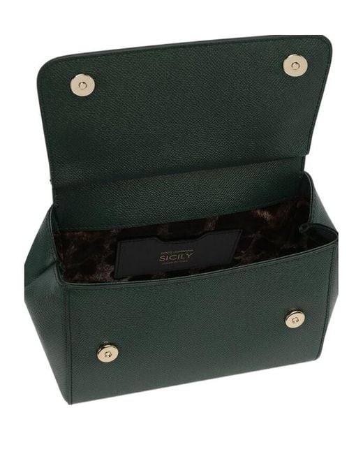 Dolce & Gabbana Green Medium Sicily Handbag