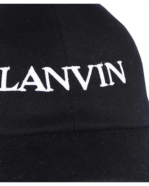Lanvin Black Logo Hat