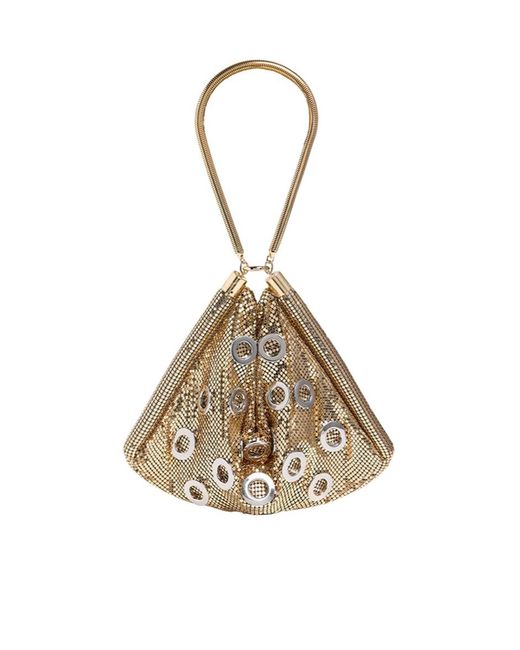 Rabanne Metallic Logo Handbag