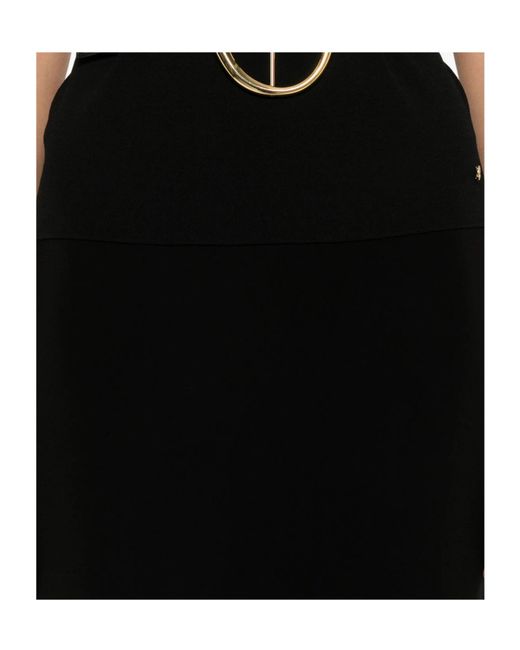 Norma Kamali Black Stretchy Straight-Cut Skirt