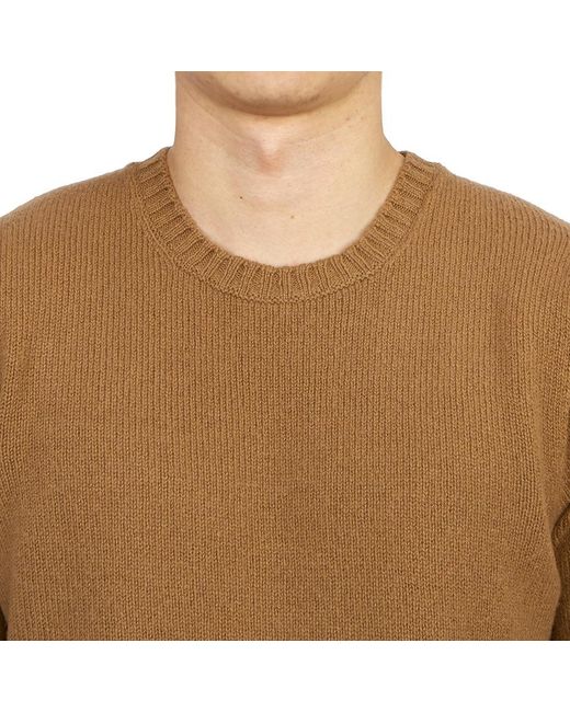 Drumohr Natural Ribbed Crewneck Sweater for men