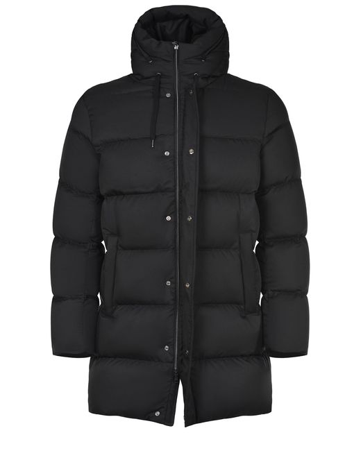 Herno Black High Collar Down Jacket for men
