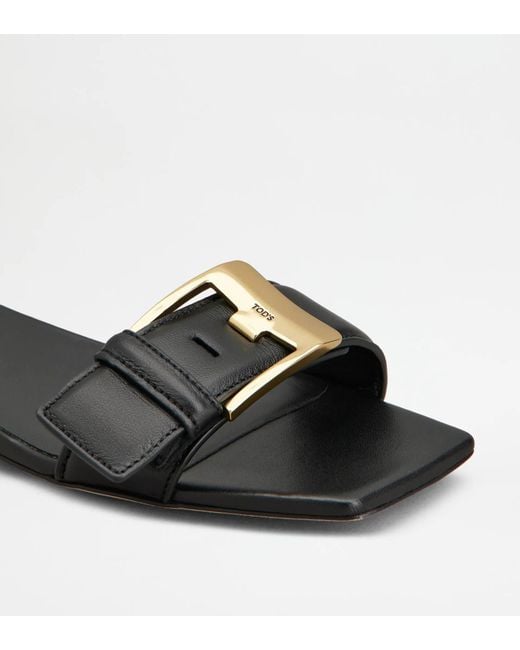 Tod's Multicolor Square-Toe Flat Sandals