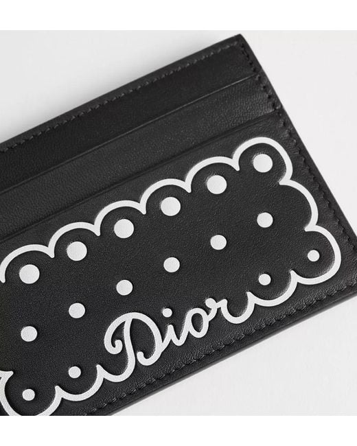 Dior Black Freesia Card Holder