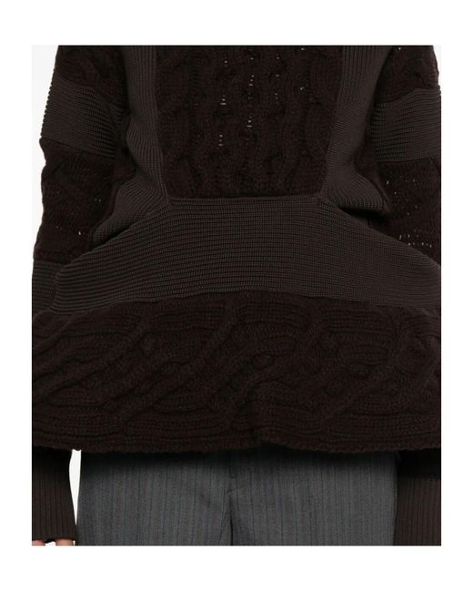 Sacai Black Long-Sleeved Sweater