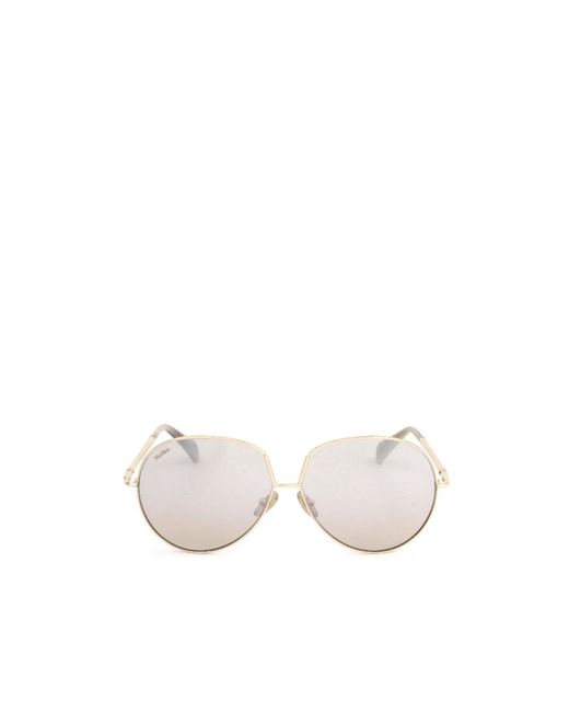 Max Mara White Aviator Sunglasses