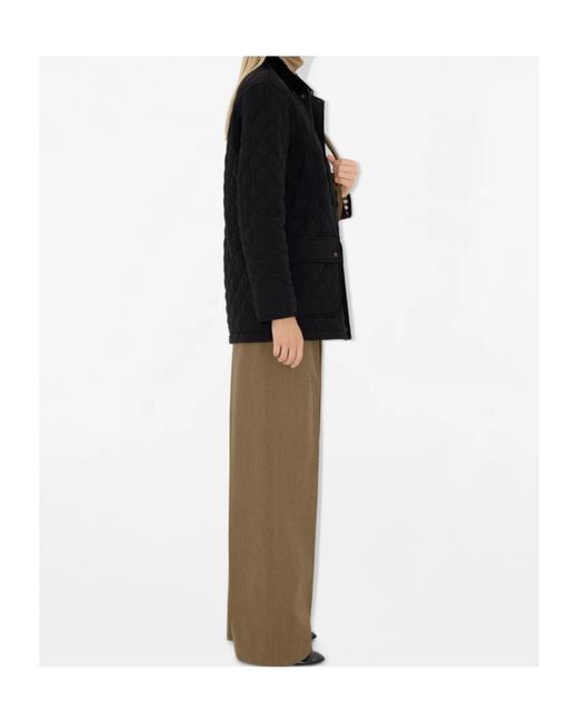 Burberry Black Long Sleeved Quilted Down Jacket