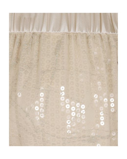 Peserico Natural Sequin-Embellished Trousers