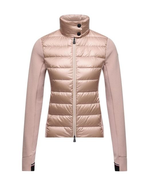 Moncler Pink Grenoble Padded Zip-Up Sweatshirt