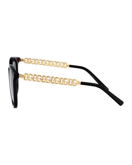 Dolce & Gabbana Black Eyewear Round Frame Sunglasses