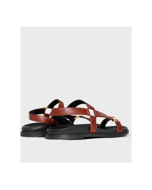 Céline Black Maud Sandal With Triomphe