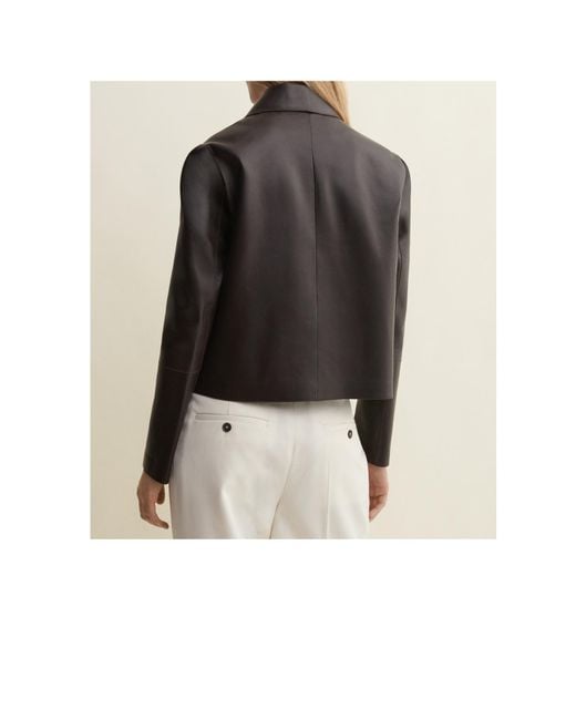 Arma Black Long-Sleeved Leather Jacket