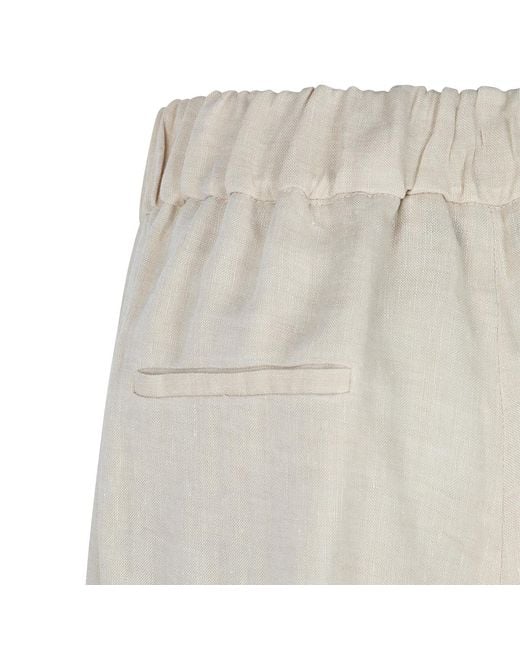 Antonelli White Frayed Hem Wide-Leg Pants