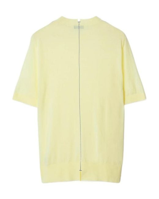 Burberry Yellow Crew-Neck Wool T-Shirt