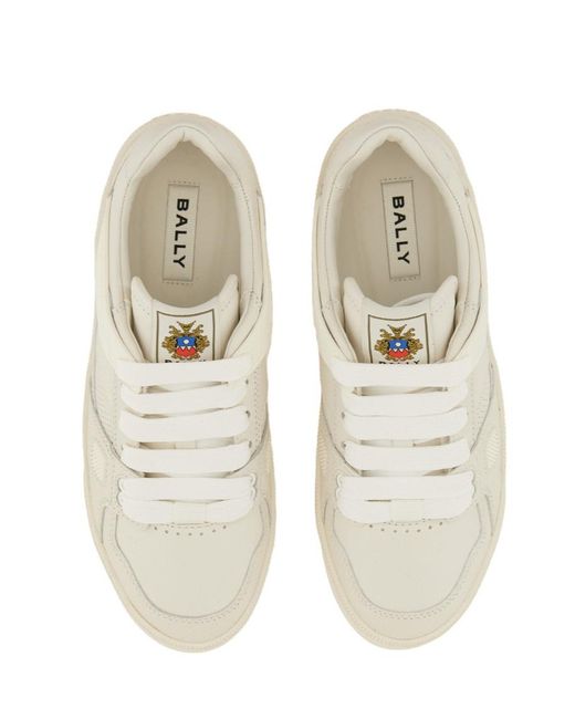 Bally White Ronnie Lace-Up Sneakers