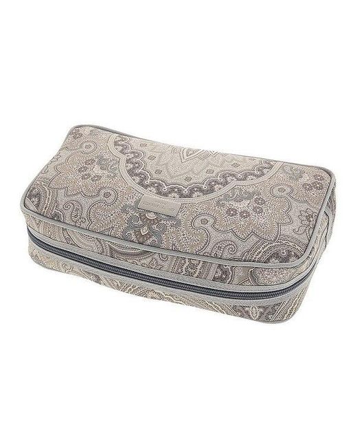 Etro Gray Zipper Clutch