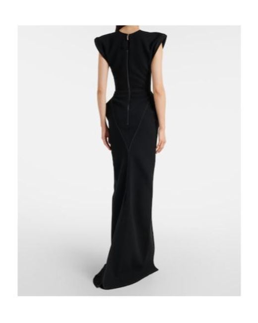 Maticevski Black Graduate Peplum Gown