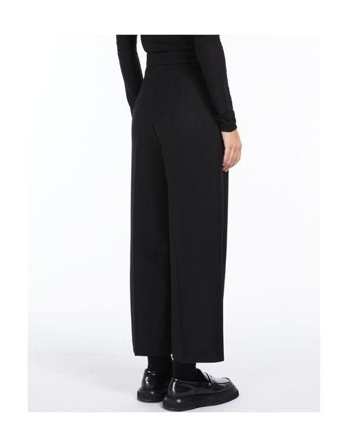 Max Mara Black Wool Casual Pants