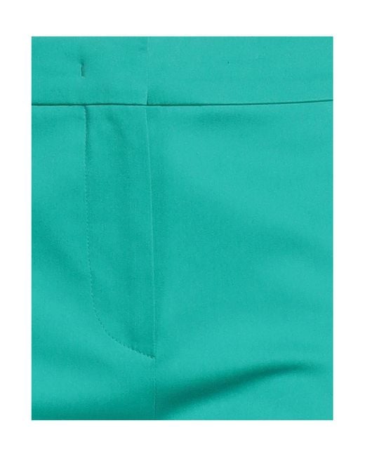 Max Mara Green Plain Colour Casual Trousers