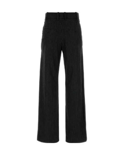 Isabel Marant Black Embroidered Wool Blend Lisetta Pant