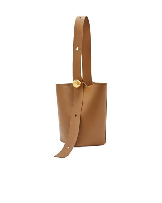 Loewe Brown Medium Pebble Bucket Bag