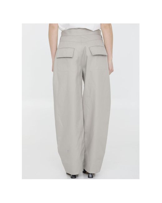Bottega Veneta Gray Regular Fit Sailor Pants