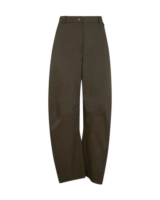Herno Green Elasticated-Waistband Trousers