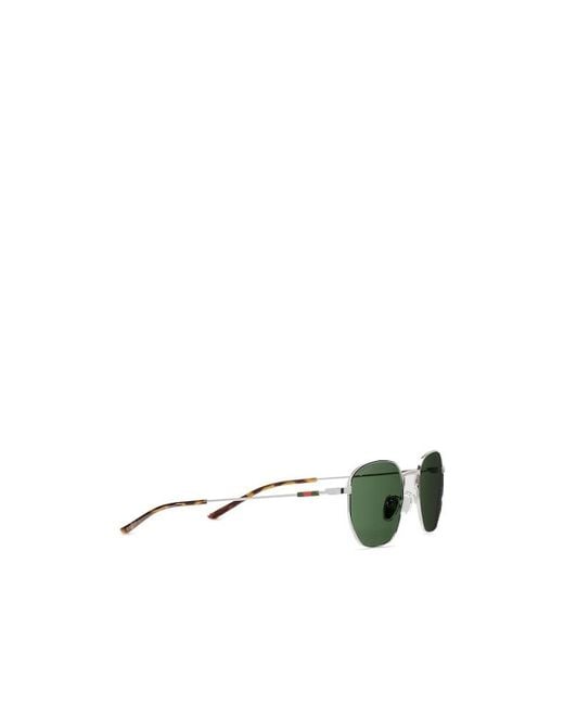 Gucci Green Round Frame Sunglasses for men