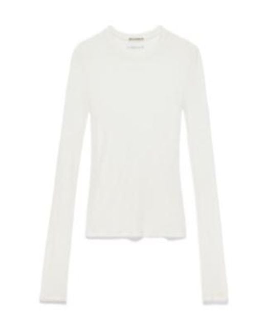 J.W. Anderson White Jw Anderson Long Sleeve Crew Neckline Top