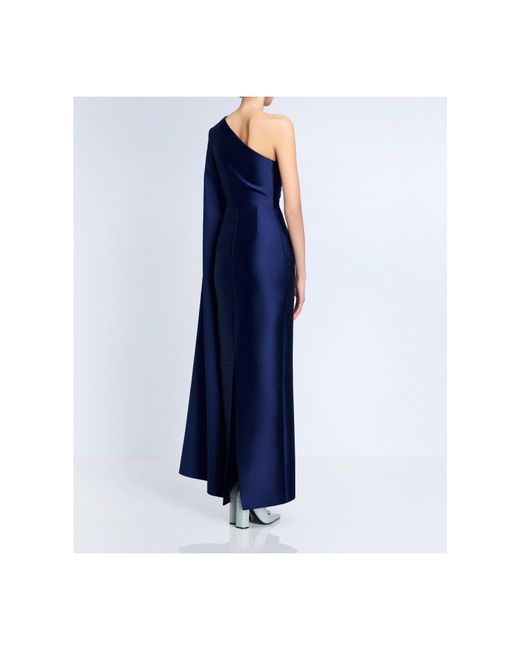 Solace London Blue One-Shoulder Maxi Dress