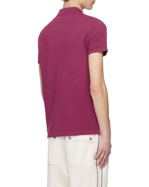 Tom Ford Red Buckle Short Sleeve Polo Shirt for men