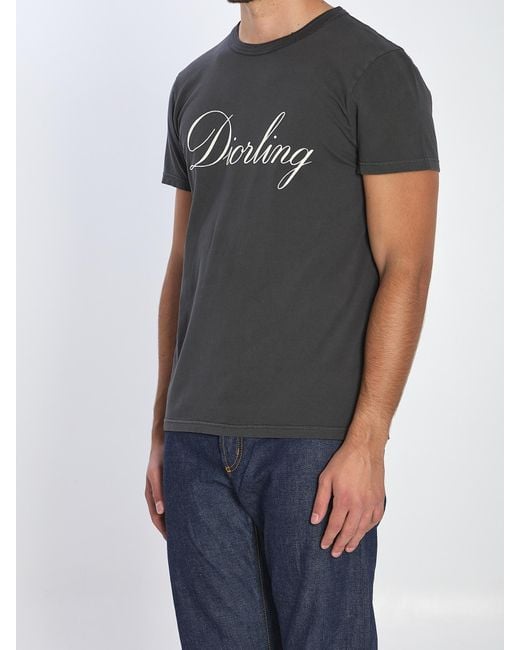 Dior Gray Short-Sleeved T-Shirt for men